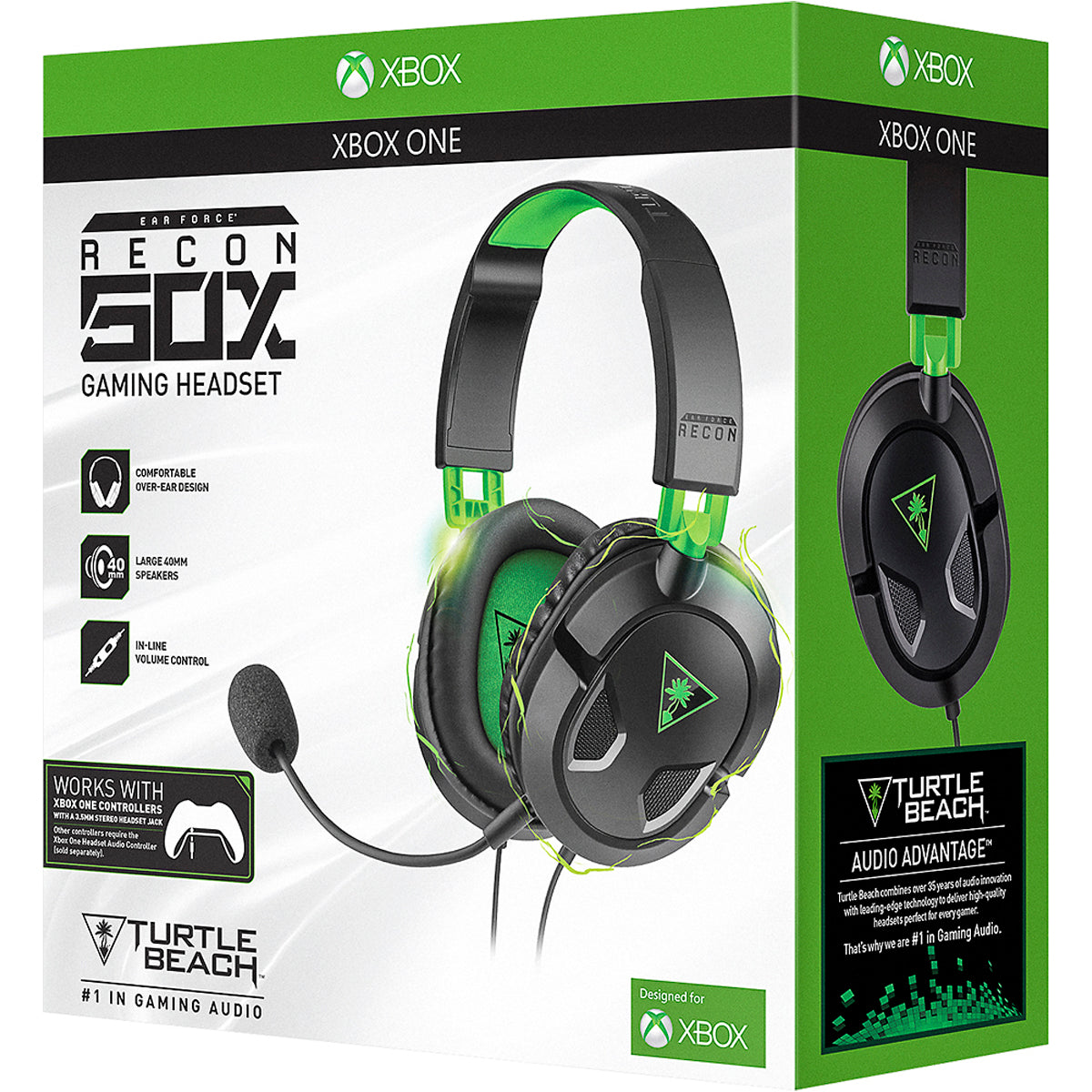 Audífonos Diadema Turtle Beach Recon 50X Headset XBOX color Negro