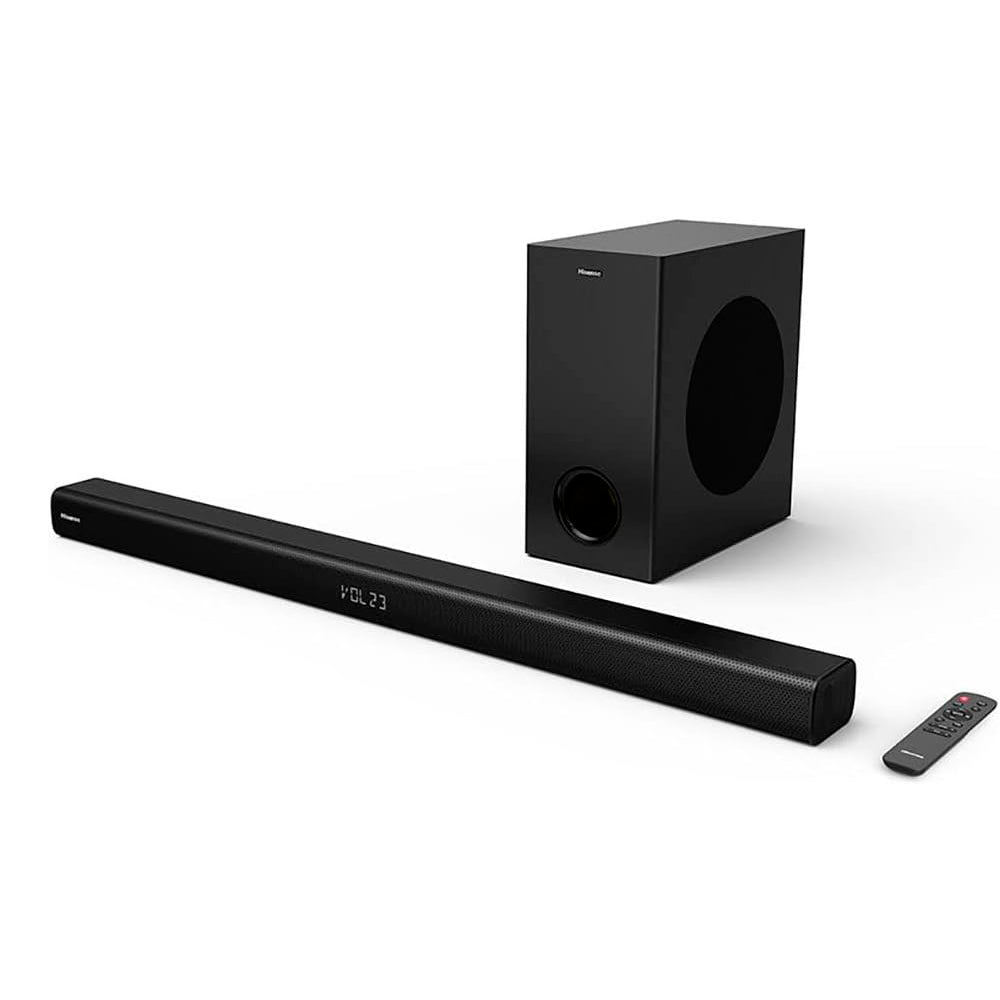 Barra de Sonido Hisense HS-218 color Negro Subwoofer Bluetooth Aux USB