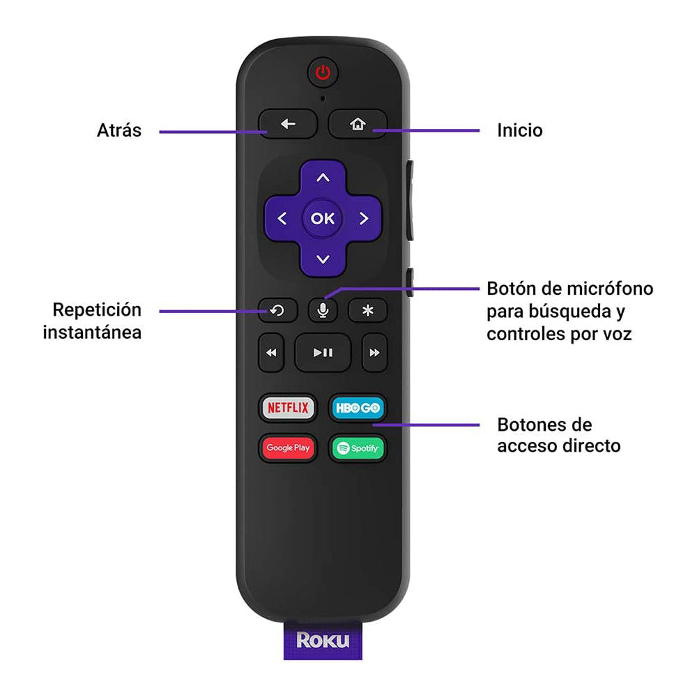 Roku Streaming Stick + Dispositivo Hd/ 4k/hdr De Largo Alcance Con Control Remoto