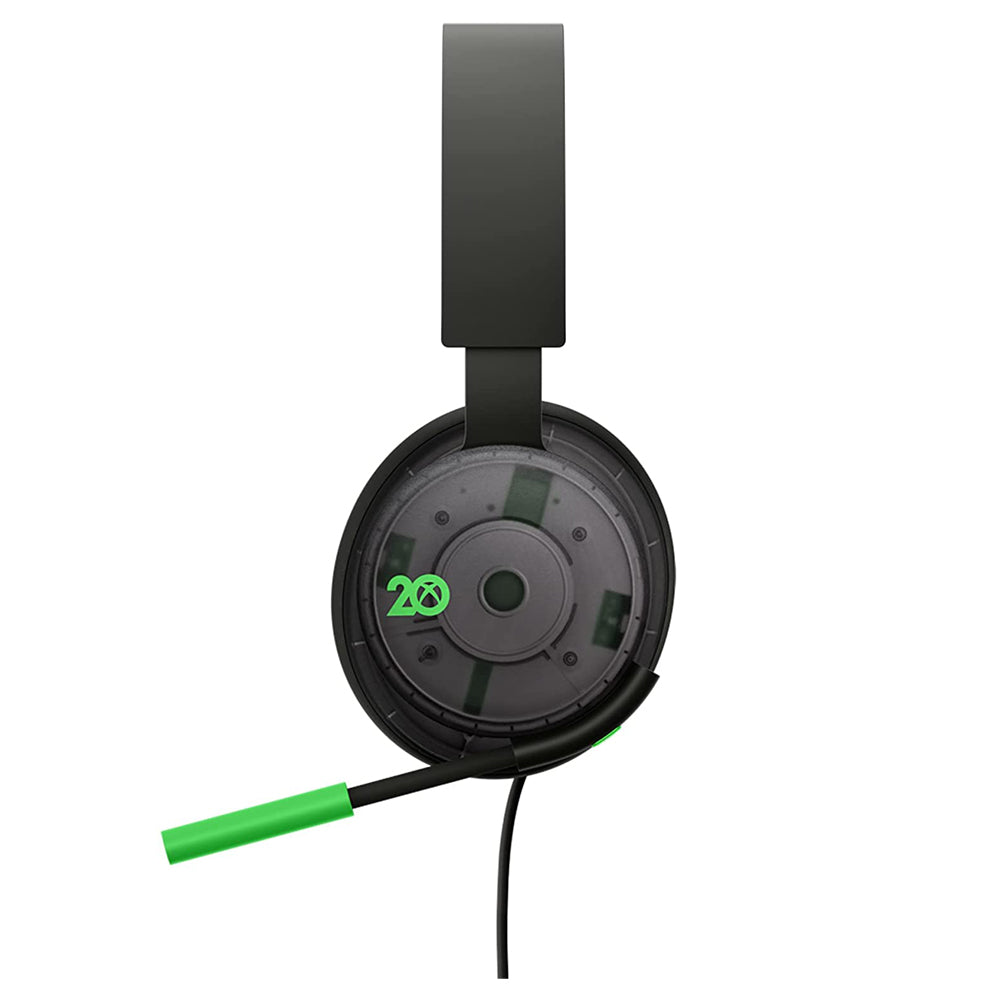 Audífonos Edición Especial Xbox Headset 20 Aniversario color Negro
