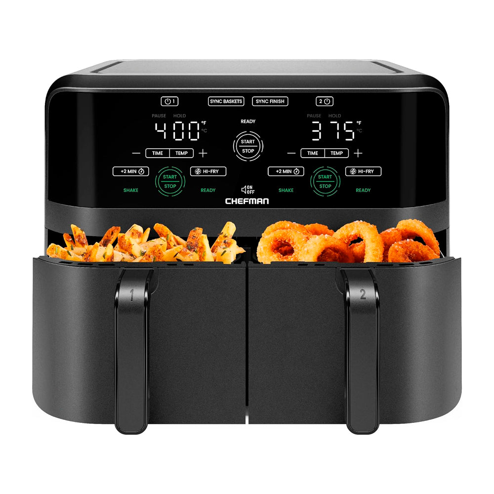 Freidora de Aire Chefman  Control Táctil Doble Cesta 3 Qts