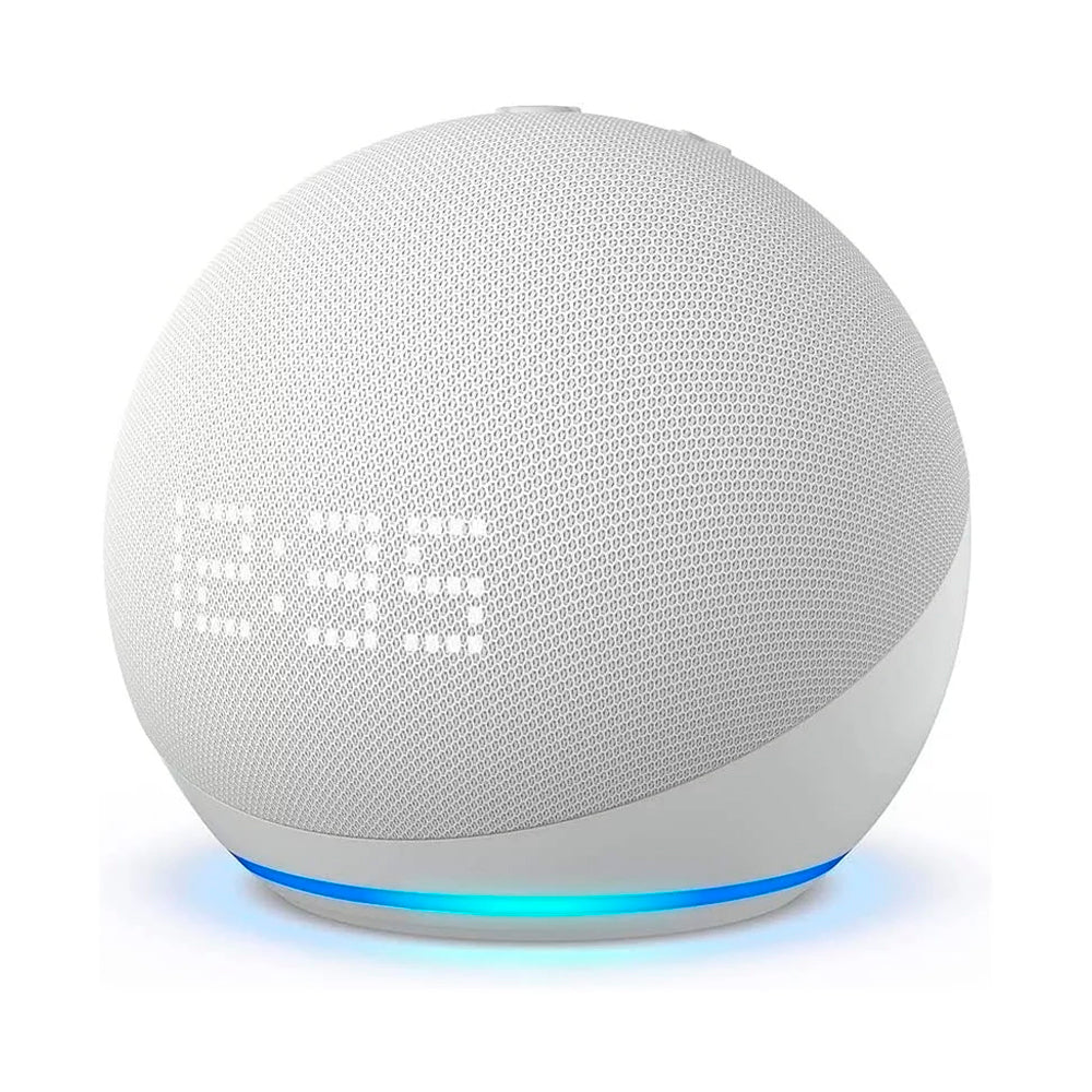 Echo Dot Reloj 5ta Gen 2022 Bocina Inteligente Alexa Blanco Glaciar