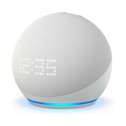 Echo Dot Reloj 5ta Gen 2022 Bocina Inteligente Alexa Blanco Glaciar