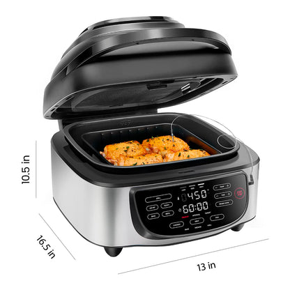 Freidora de Aire Parilla Chefman Rj38afg7tpmx 5 Funciones en 1