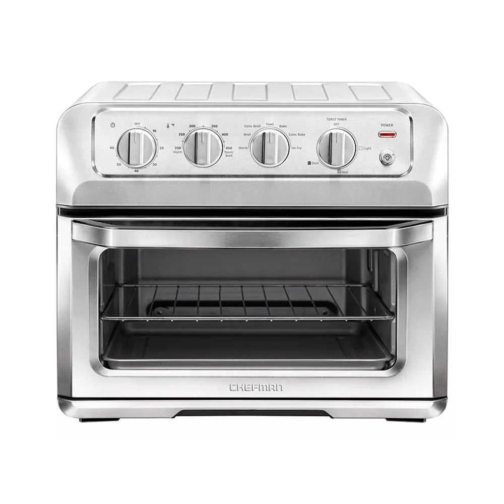 Horno Freidora de Aire Chefman de 20 Litros Fríe Sin Aceite 7 en 1 Interior Antiadherente Acero Inoxidable