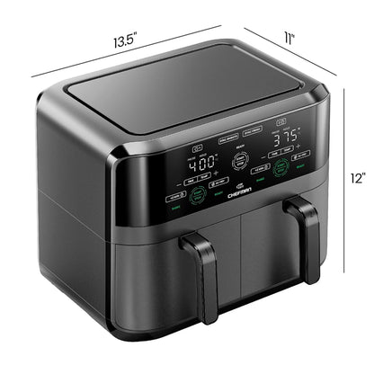 Freidora de Aire Chefman  Control Táctil Doble Cesta 3 Qts