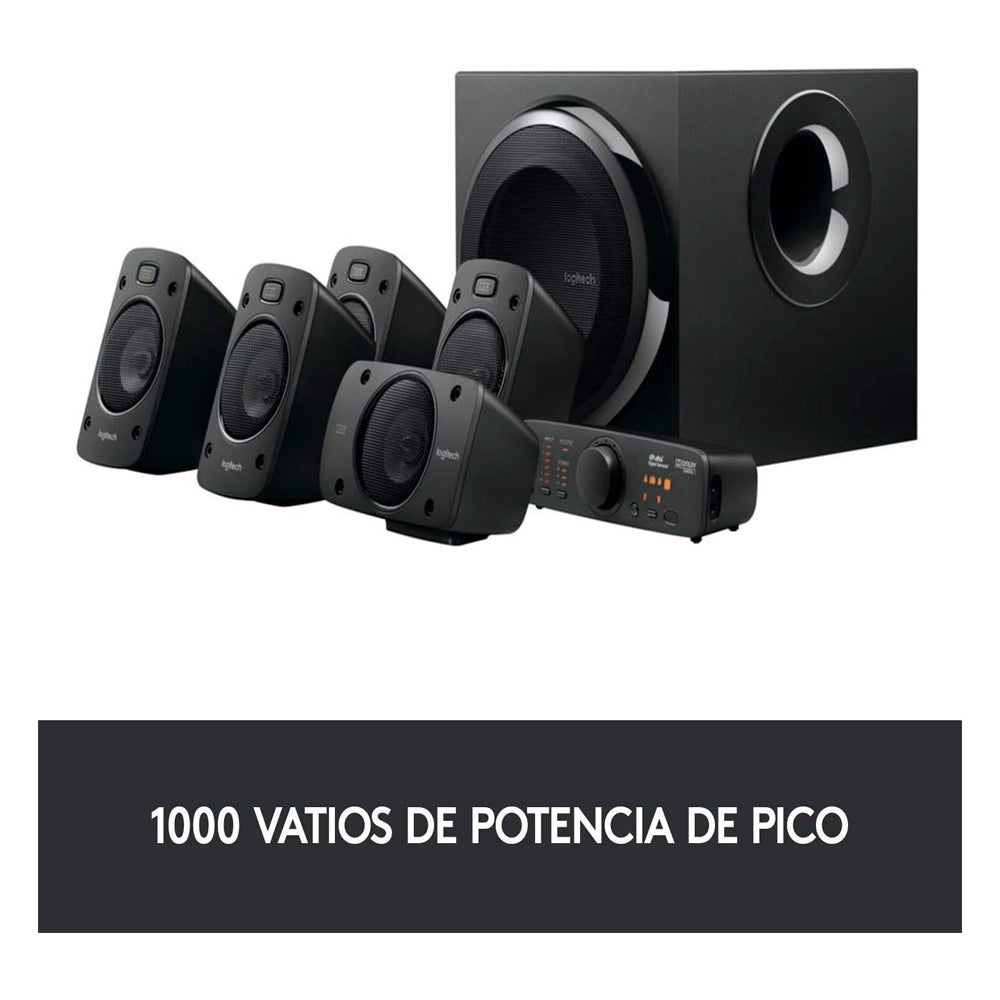 Bocinas Logitech Z906 980-000474 5.1 color Negro