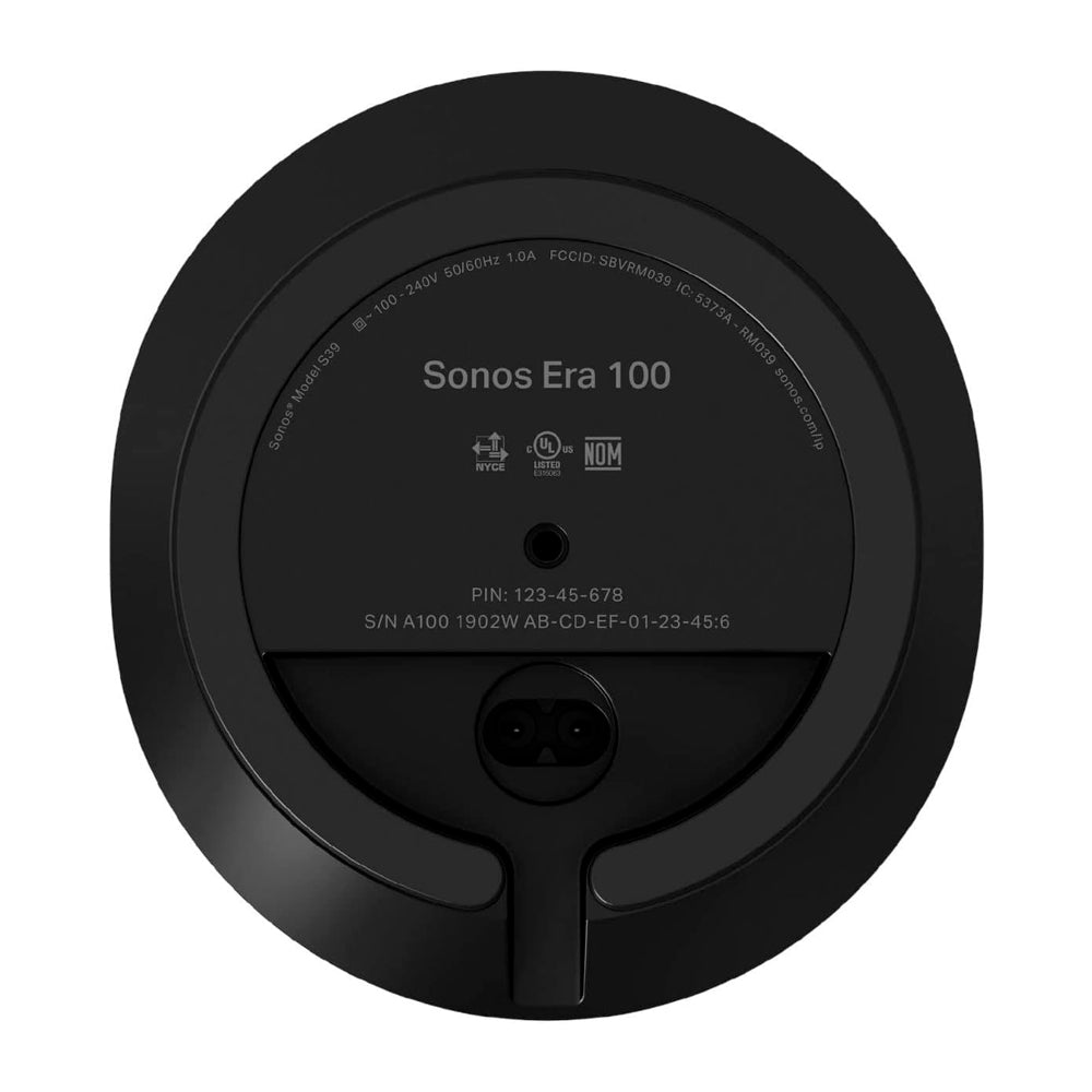 Bocina Inalámbrica Sonos Era 100 Negra Compatible con Alexa