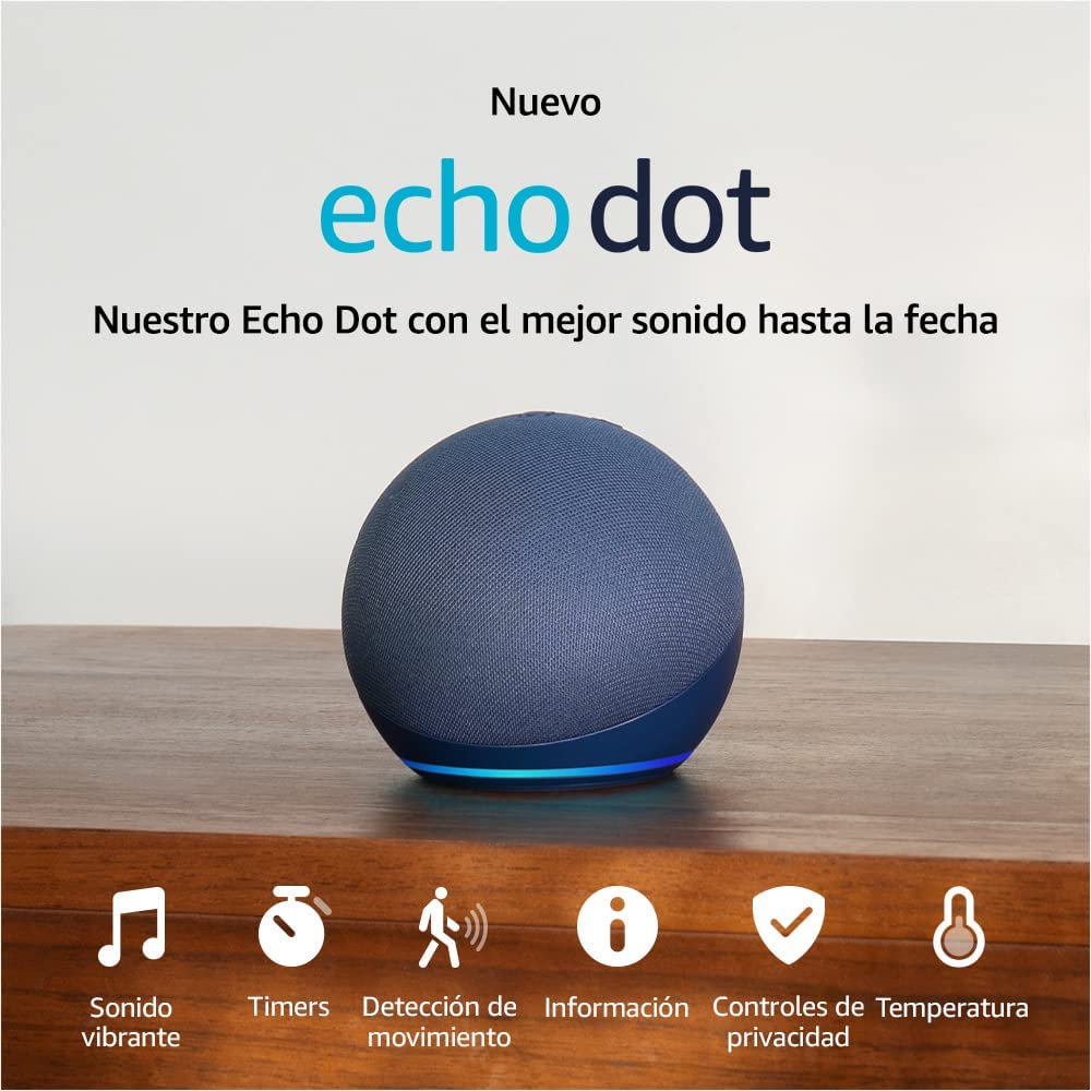 Nuevo Echo Dot 5ta Generación 2022 Bocina Inteligente Con Alexa Azul - imagen 2