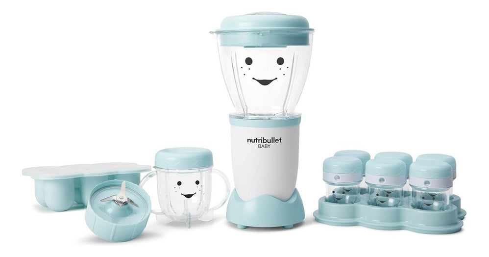 LICUADORA NUTRIBULLET BABY BULLET 16 ACCESORIOS BLANCA AZUL